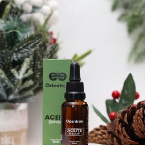 Aceite Hidratante Odentree con CBD en frasco ámbar de 30 mL para cuidado e hidratación de la piel.